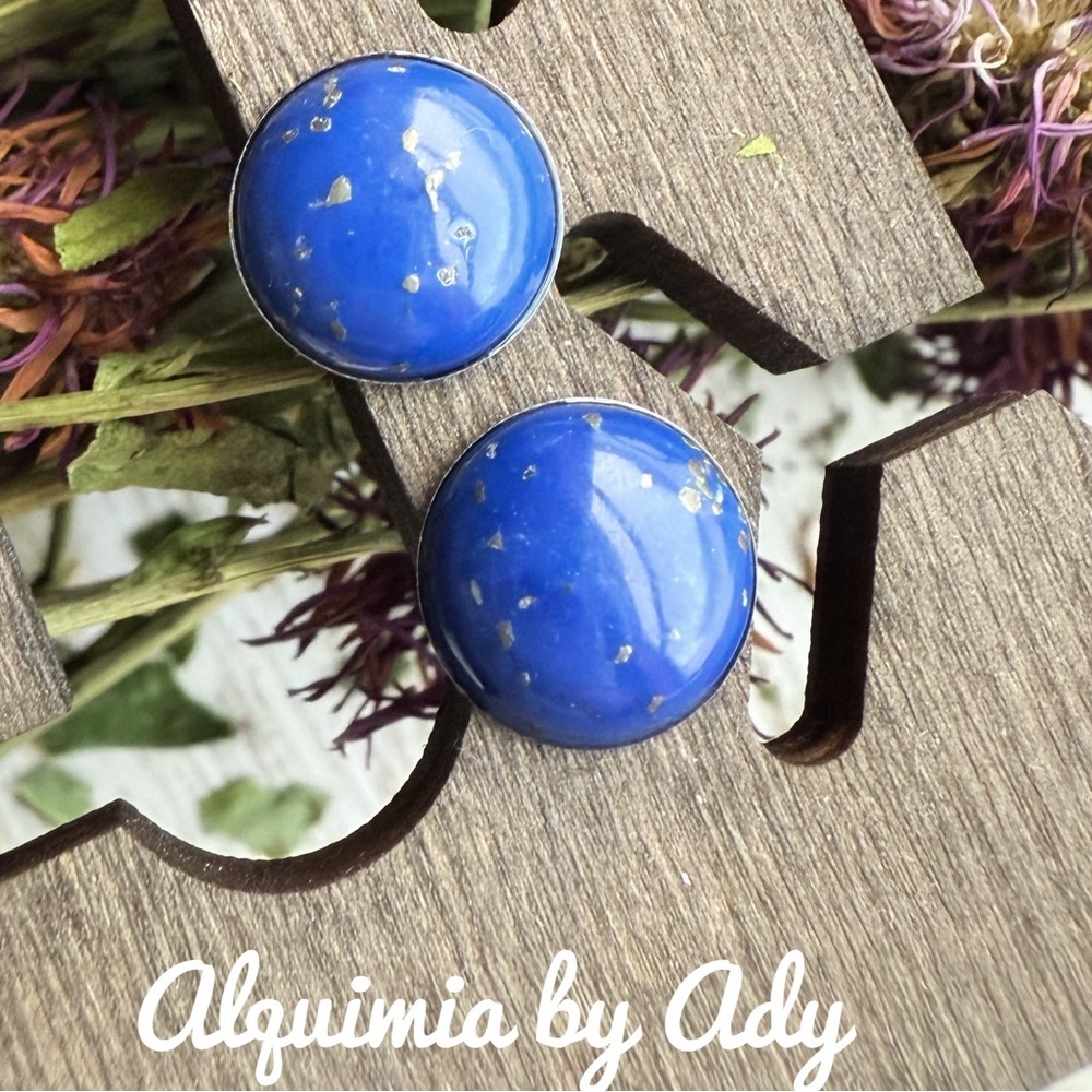 Alquimia Blue and Gold Earrings